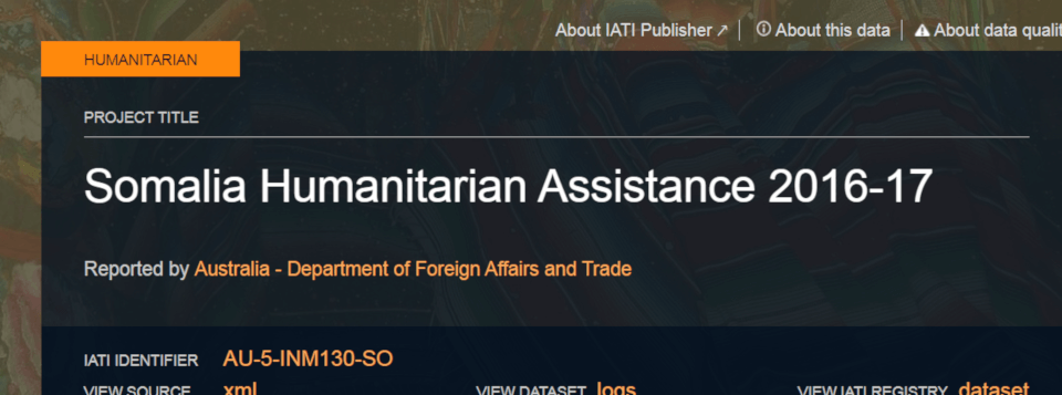 Activity that relates to humanitarian aid will be displayed with a flag